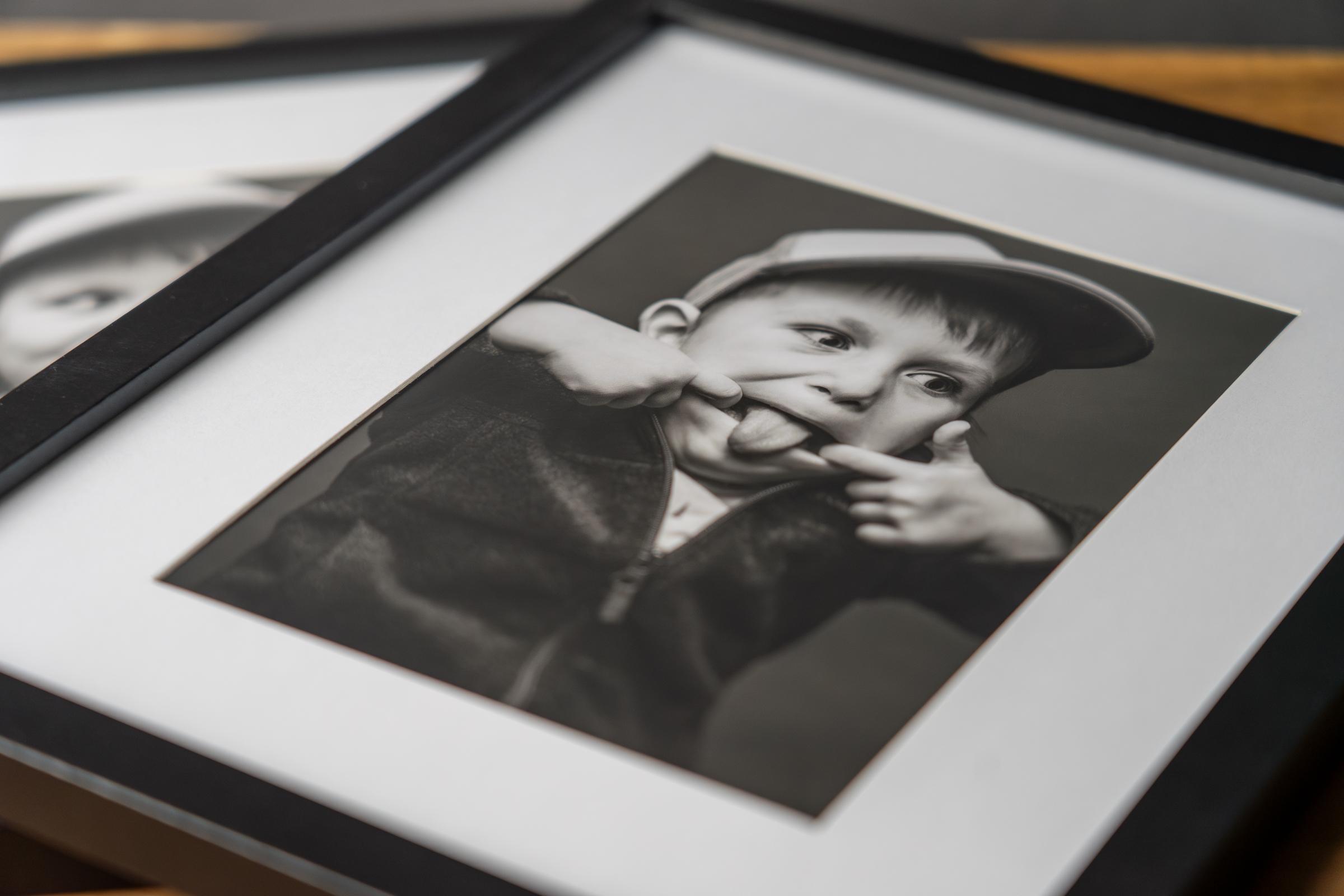 Close up framed portrait of a toddler